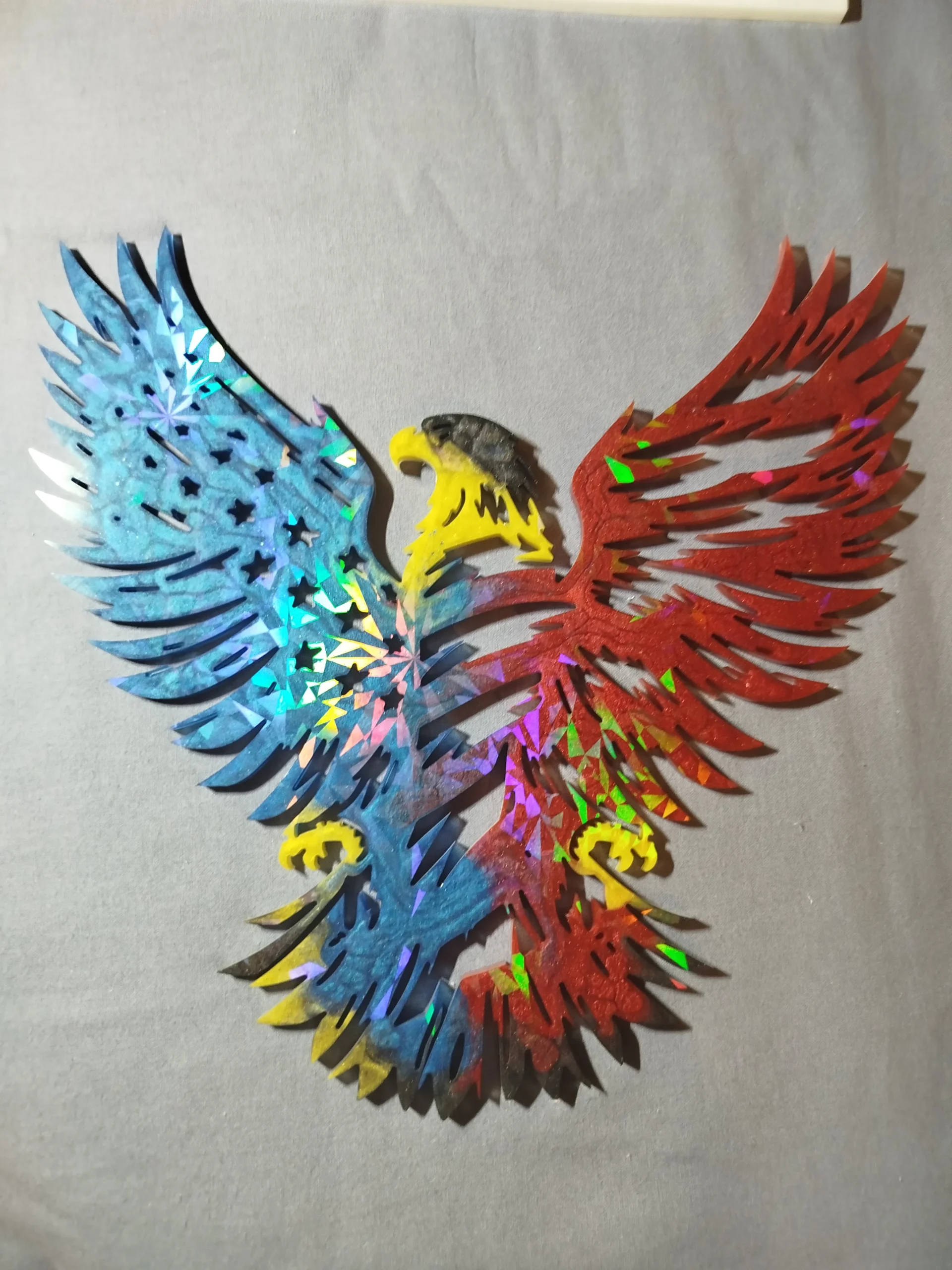 Petit monde en résine aigle américain (2)