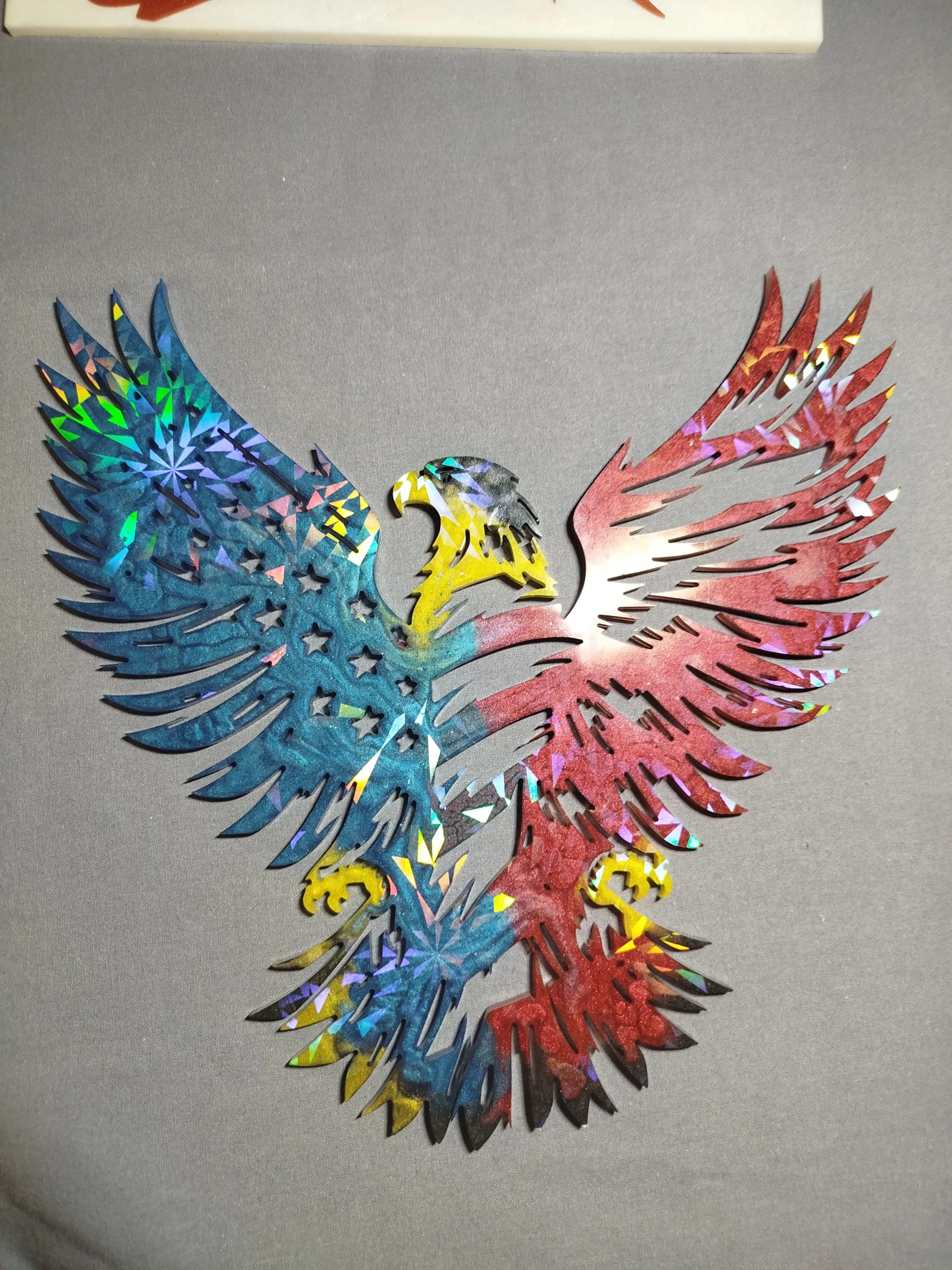 Petit monde en résine aigle américain (4)