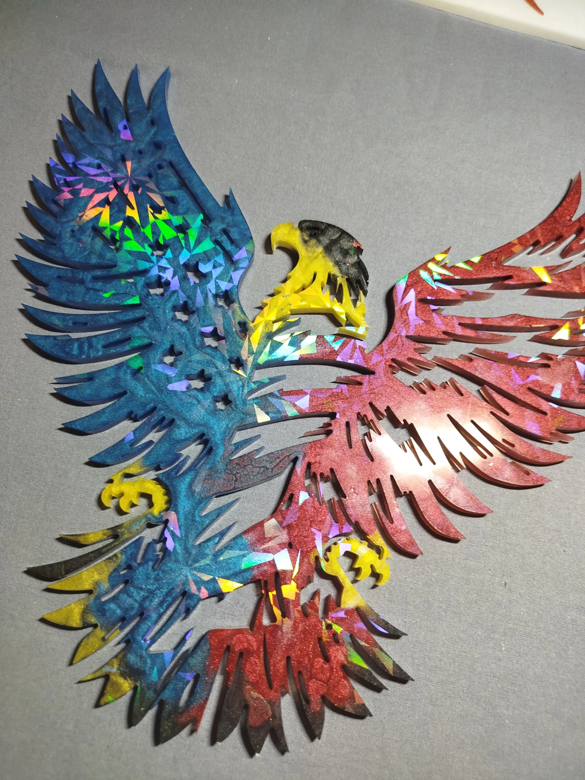 Petit monde en résine aigle américain (5)