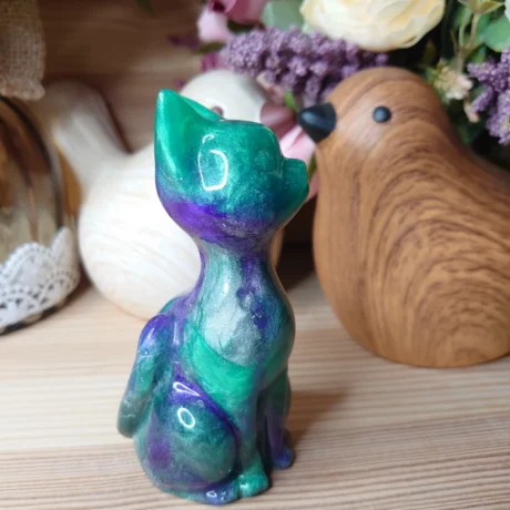 chat en résine Petit monde en résine (2)