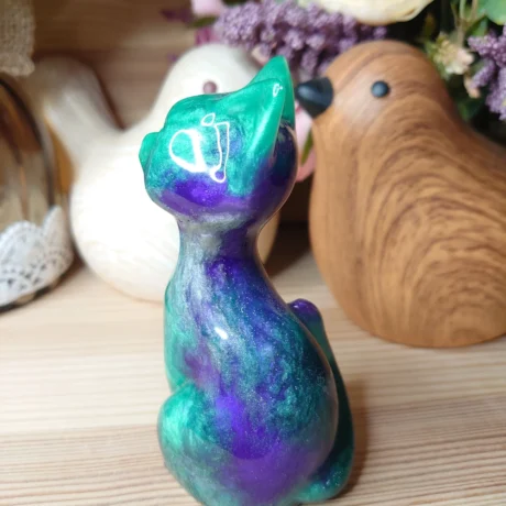 chat en résine Petit monde en résine (5)