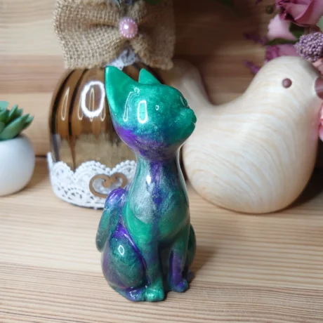 chat en résine Petit monde en résine (7)