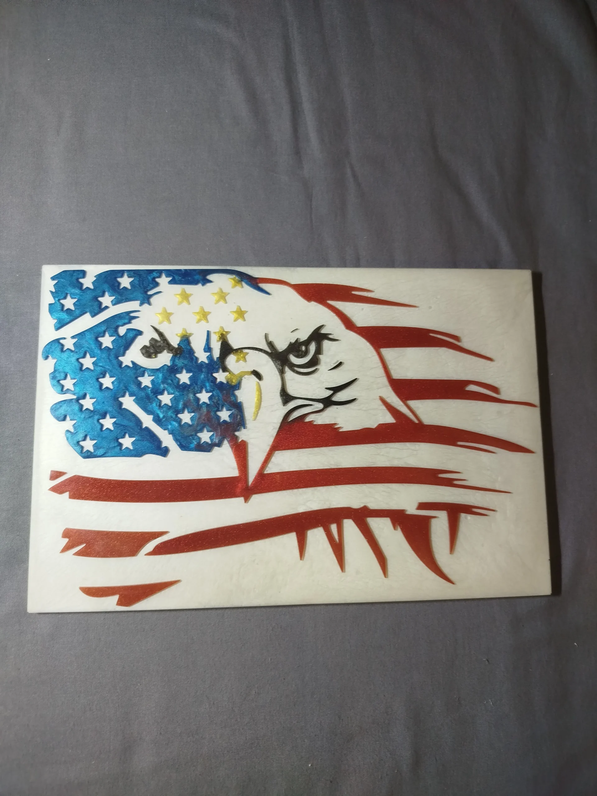 Petit monde en résine aigle américain (8)