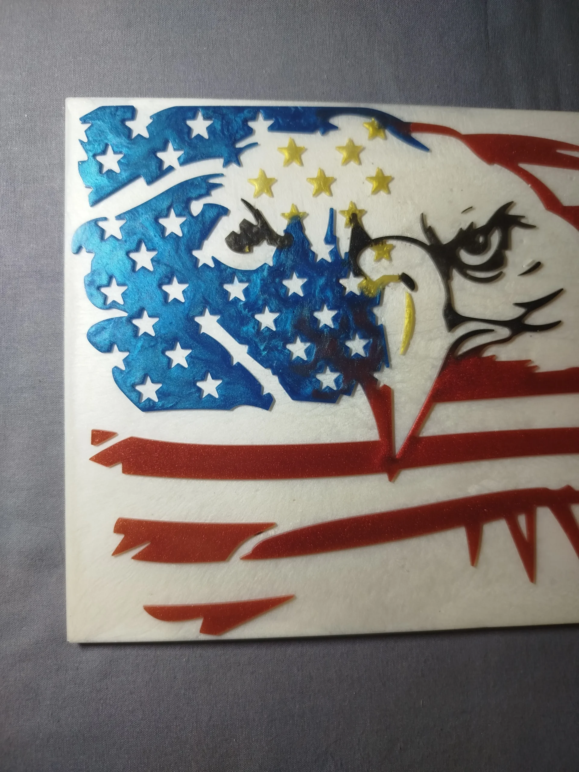 Petit monde en résine aigle américain (9)