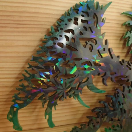 Dragon en résine. Petit monde en résine Noir et vert (12)